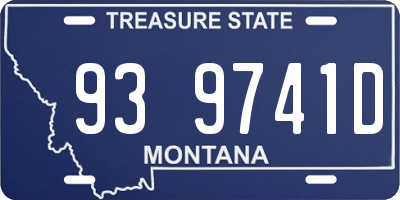 MT license plate 939741D