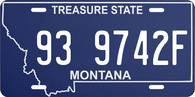 MT license plate 939742F