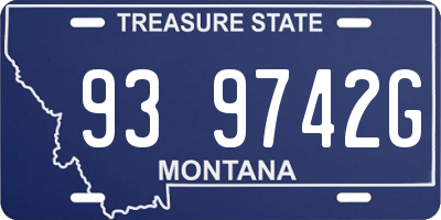 MT license plate 939742G