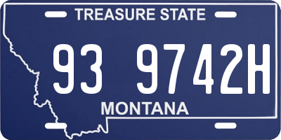 MT license plate 939742H