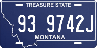 MT license plate 939742J