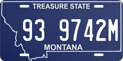MT license plate 939742M