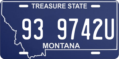 MT license plate 939742U
