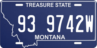 MT license plate 939742W