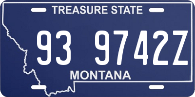 MT license plate 939742Z