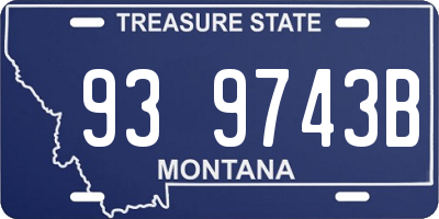 MT license plate 939743B