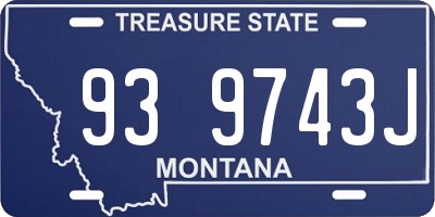 MT license plate 939743J