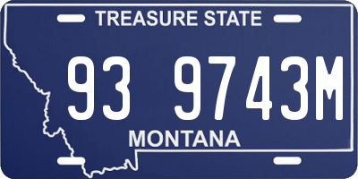 MT license plate 939743M