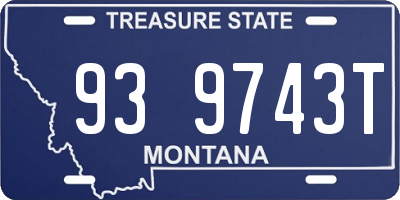 MT license plate 939743T