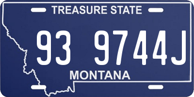 MT license plate 939744J