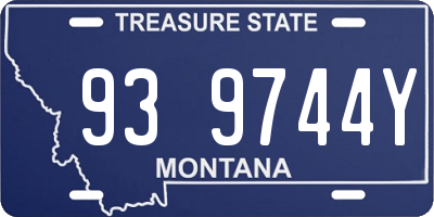 MT license plate 939744Y