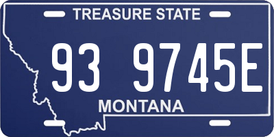 MT license plate 939745E