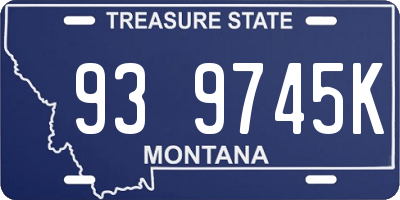 MT license plate 939745K