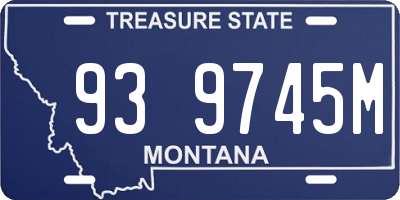 MT license plate 939745M