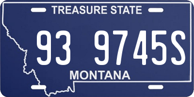 MT license plate 939745S