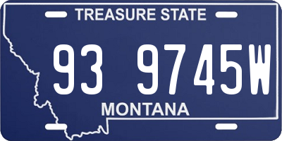 MT license plate 939745W
