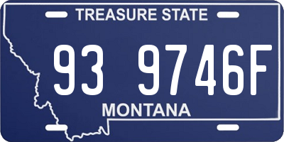 MT license plate 939746F