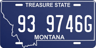 MT license plate 939746G