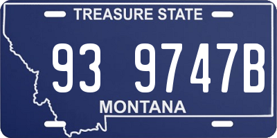 MT license plate 939747B