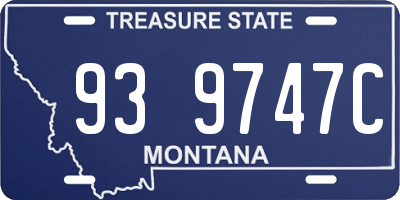 MT license plate 939747C