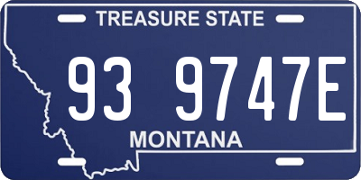 MT license plate 939747E