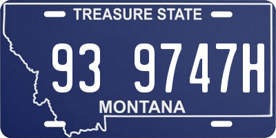 MT license plate 939747H