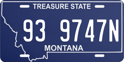 MT license plate 939747N