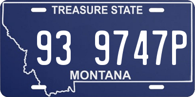 MT license plate 939747P