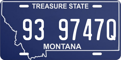 MT license plate 939747Q