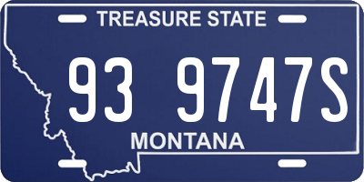 MT license plate 939747S