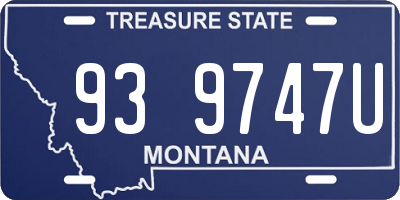 MT license plate 939747U