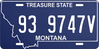 MT license plate 939747V