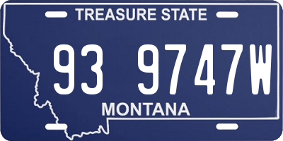 MT license plate 939747W