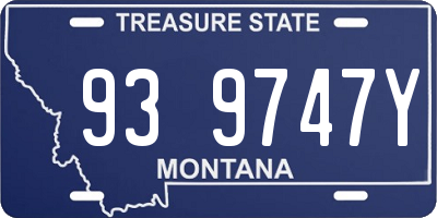 MT license plate 939747Y