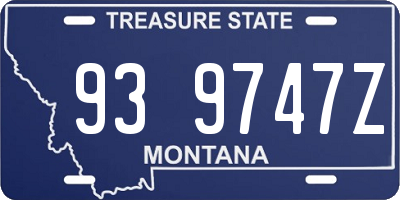 MT license plate 939747Z