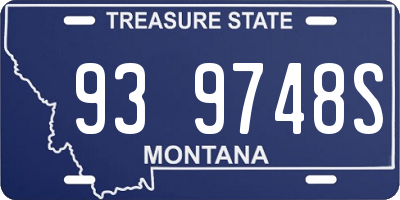 MT license plate 939748S