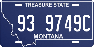 MT license plate 939749C