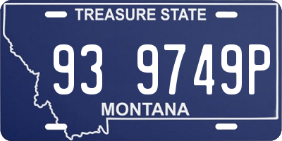 MT license plate 939749P