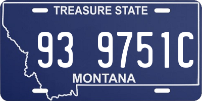 MT license plate 939751C