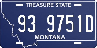 MT license plate 939751D