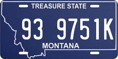 MT license plate 939751K