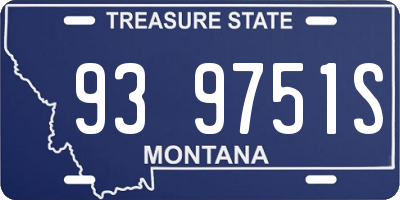 MT license plate 939751S