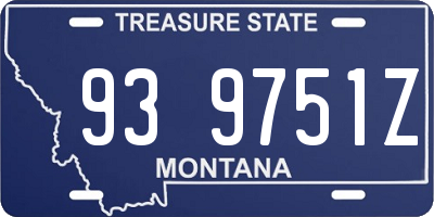 MT license plate 939751Z