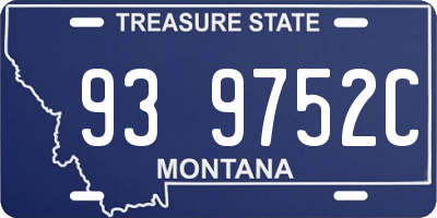 MT license plate 939752C