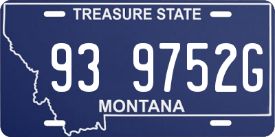 MT license plate 939752G