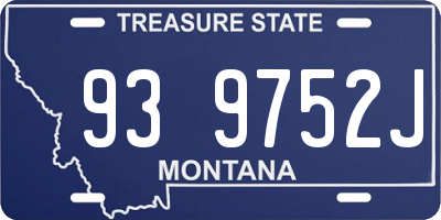 MT license plate 939752J