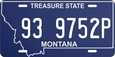 MT license plate 939752P