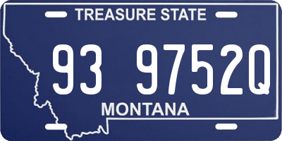 MT license plate 939752Q