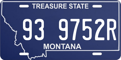 MT license plate 939752R