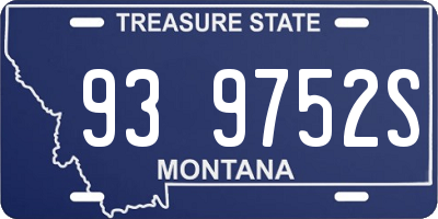 MT license plate 939752S